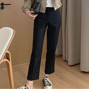 Black straight pants